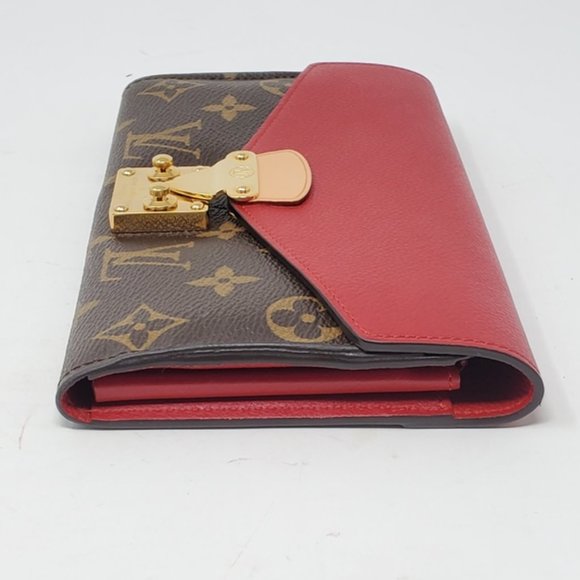 100% Auth Louis Vuitton Pallas Bifold Red Wallet - Picture 5 of 14